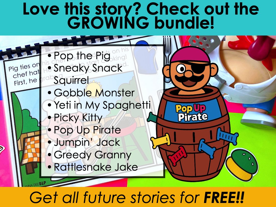 Pop Up Pirate Interactive Story for speech therapy preview page 6