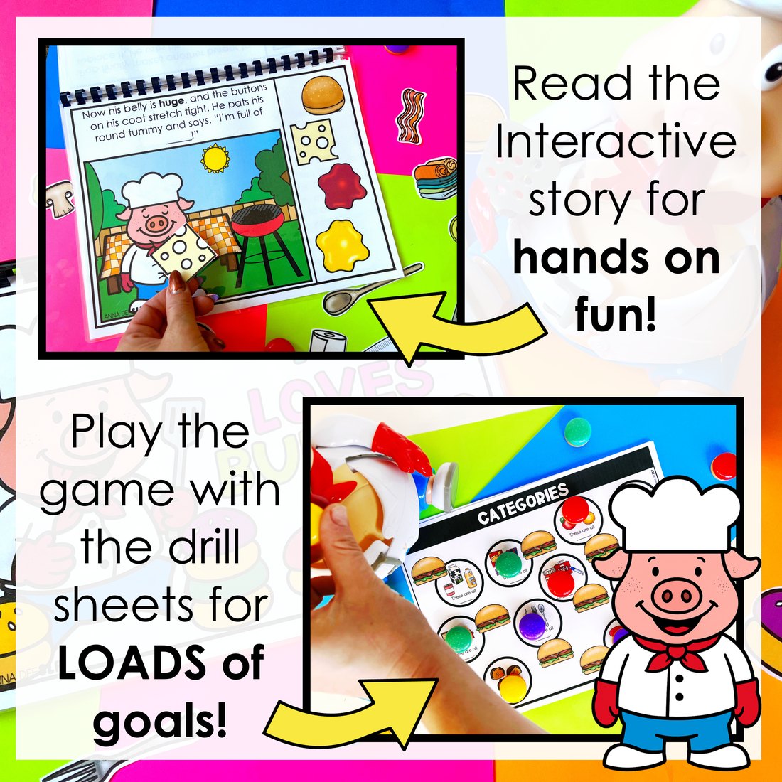 Pop the Pig Story and Game Bundle for speech therapy – image 3