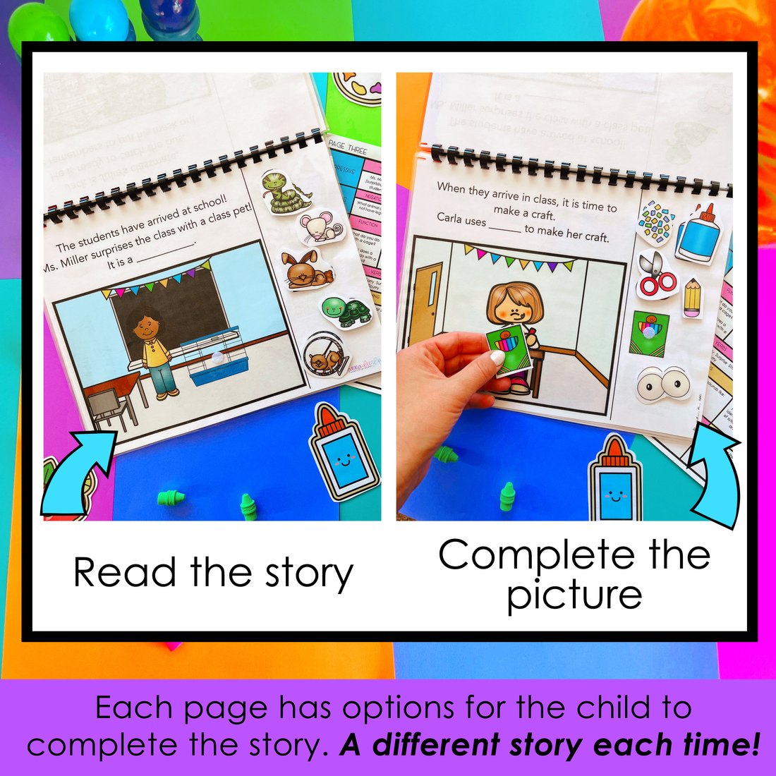 Back to School Interactive Story Book for speech therapy – image 2