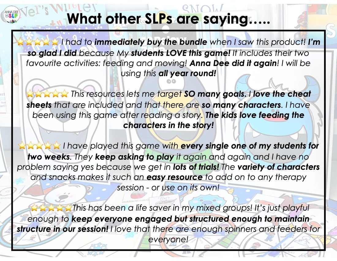 Winter Interactive Feeding Game for speech therapy preview page 7