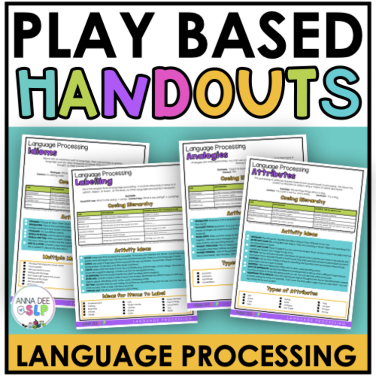 Language Processing Handouts for speech therapy