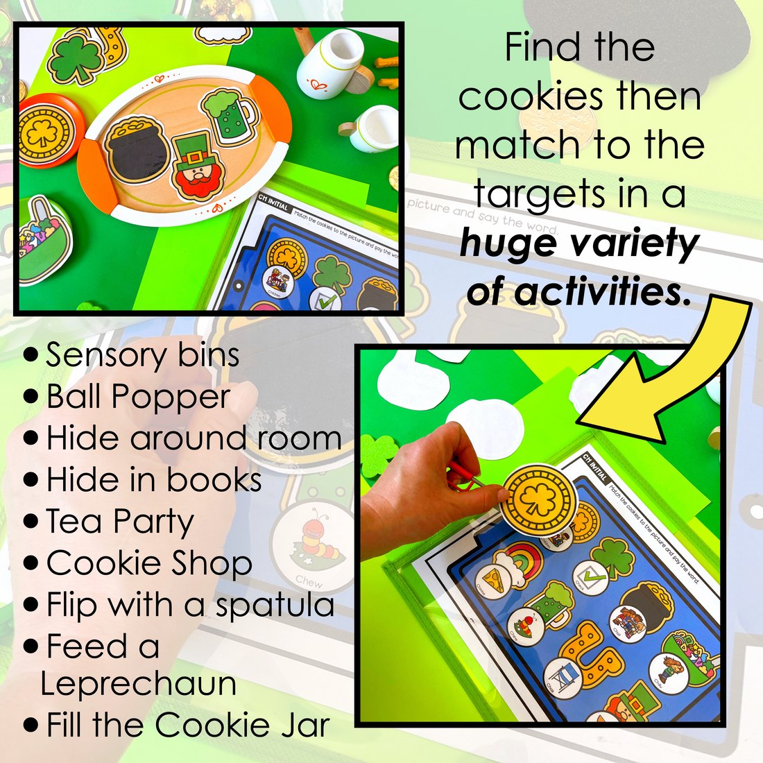 St. Patrick's Day say and play activity for speech therapy – image 2