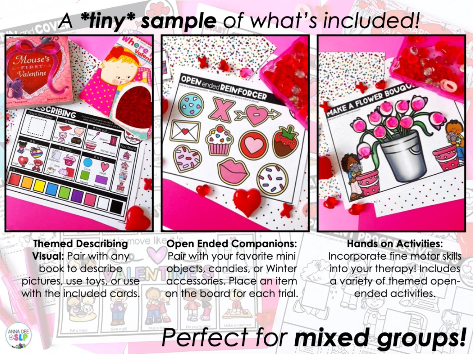 Valentine's Day Activities and Worksheets for speech therapy preview page 5