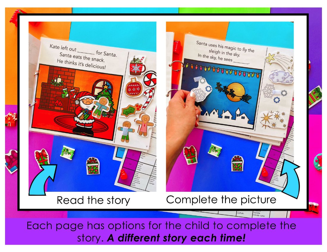 Christmas Interactive Book for speech therapy preview page 2