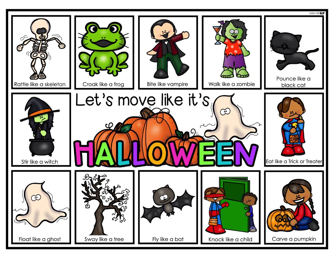Gross motor movement cards bundle for speech therapy preview page 6