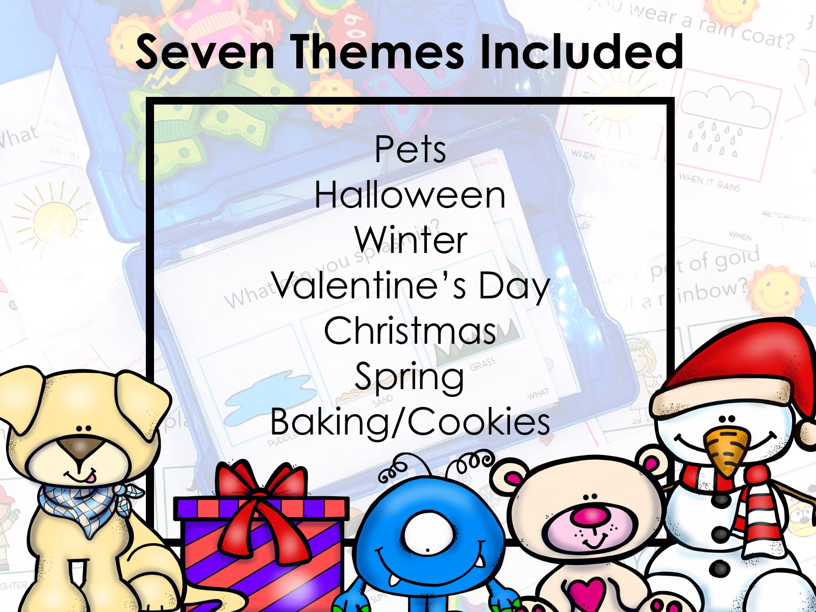 WH Questions and PlayDough Bundle for speech therapy preview page 4
