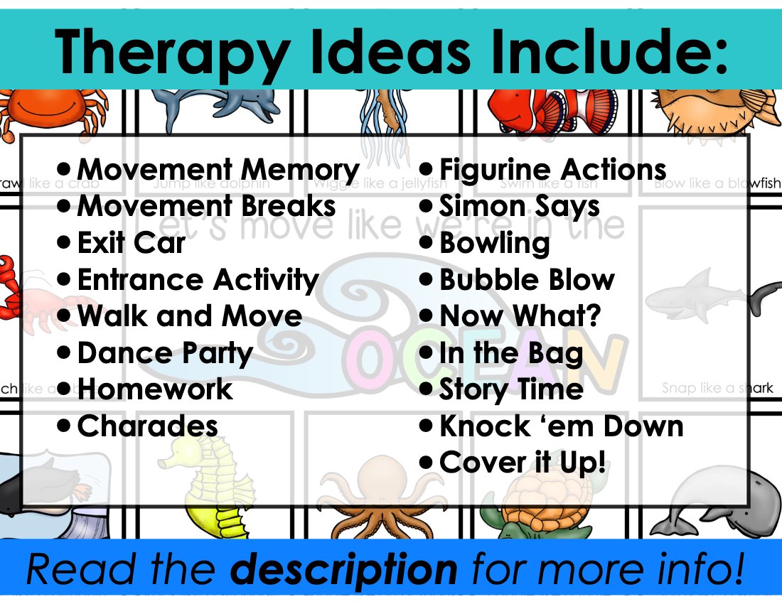Ocean movement cards for speech therapy preview page 4