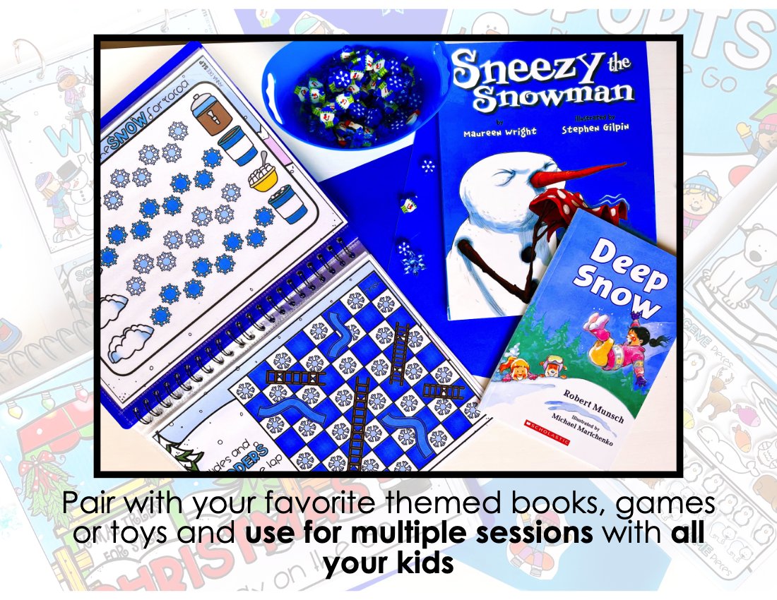 Winter and Christmas Interactive Scenes and Games for speech therapy preview page 4