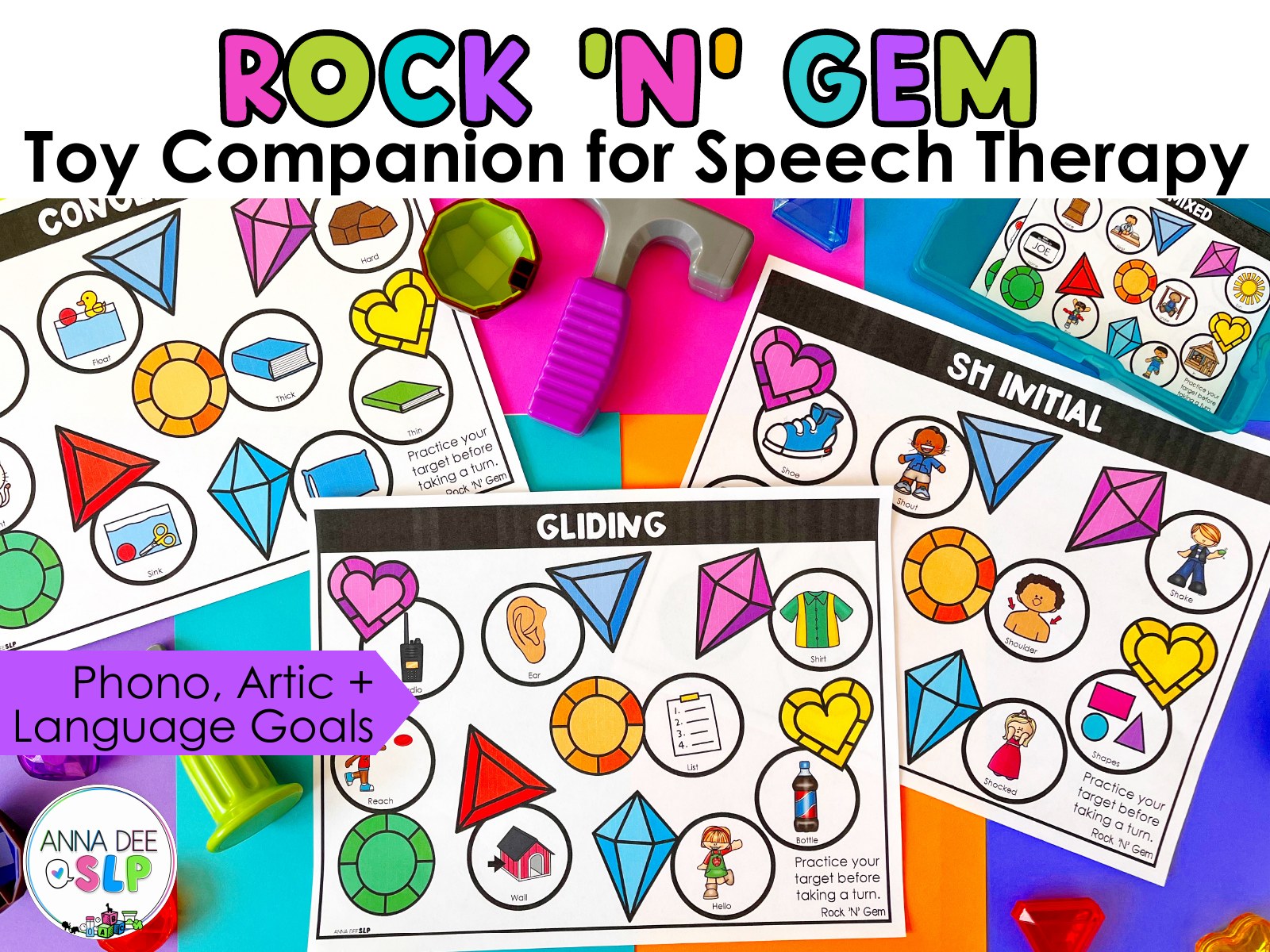 Rock n Gem Toy Companion for speech therapy preview page 1