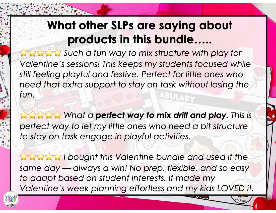 Valentine's Day Activity Bundle for speech therapy preview page 8
