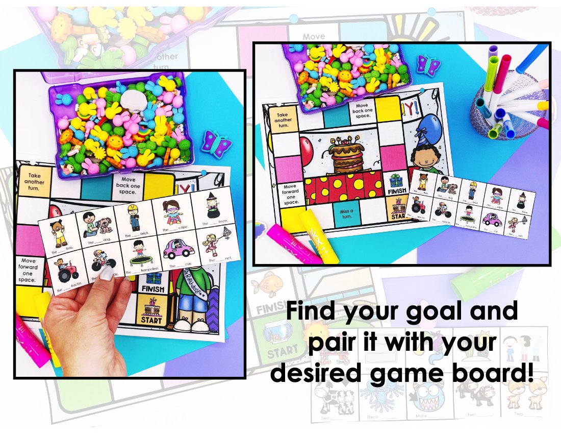 Year Round Board Games for speech therapy preview page 3