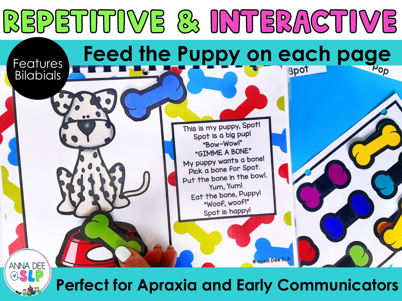 Apraxia Interactive Book Bilabials for speech therapy preview page 1