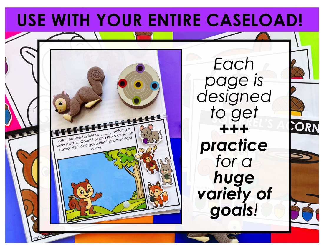 Sneaky Snacky Squirrel Interactive Story for speech therapy preview page 3