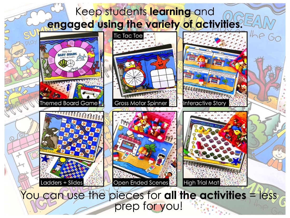 Summer Interactive Scenes and Games for speech therapy preview page 3