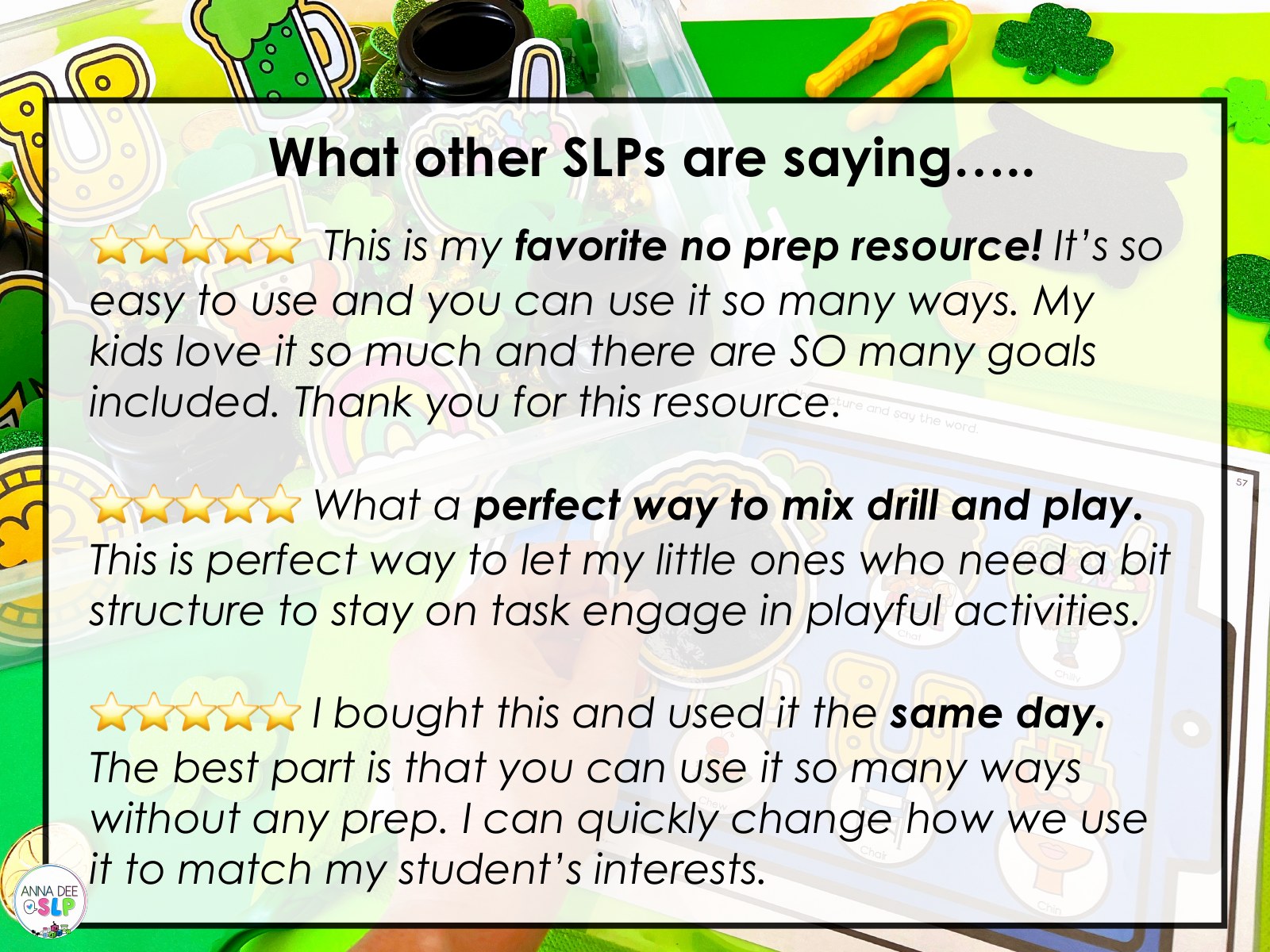 St. Patrick's Day say and play activity for speech therapy preview page 9