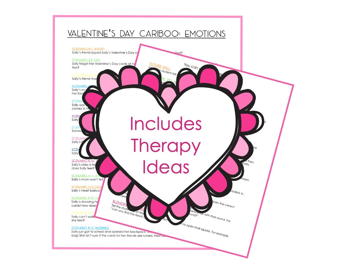 Valentine's Day Visual Supports for speech therapy preview page 4