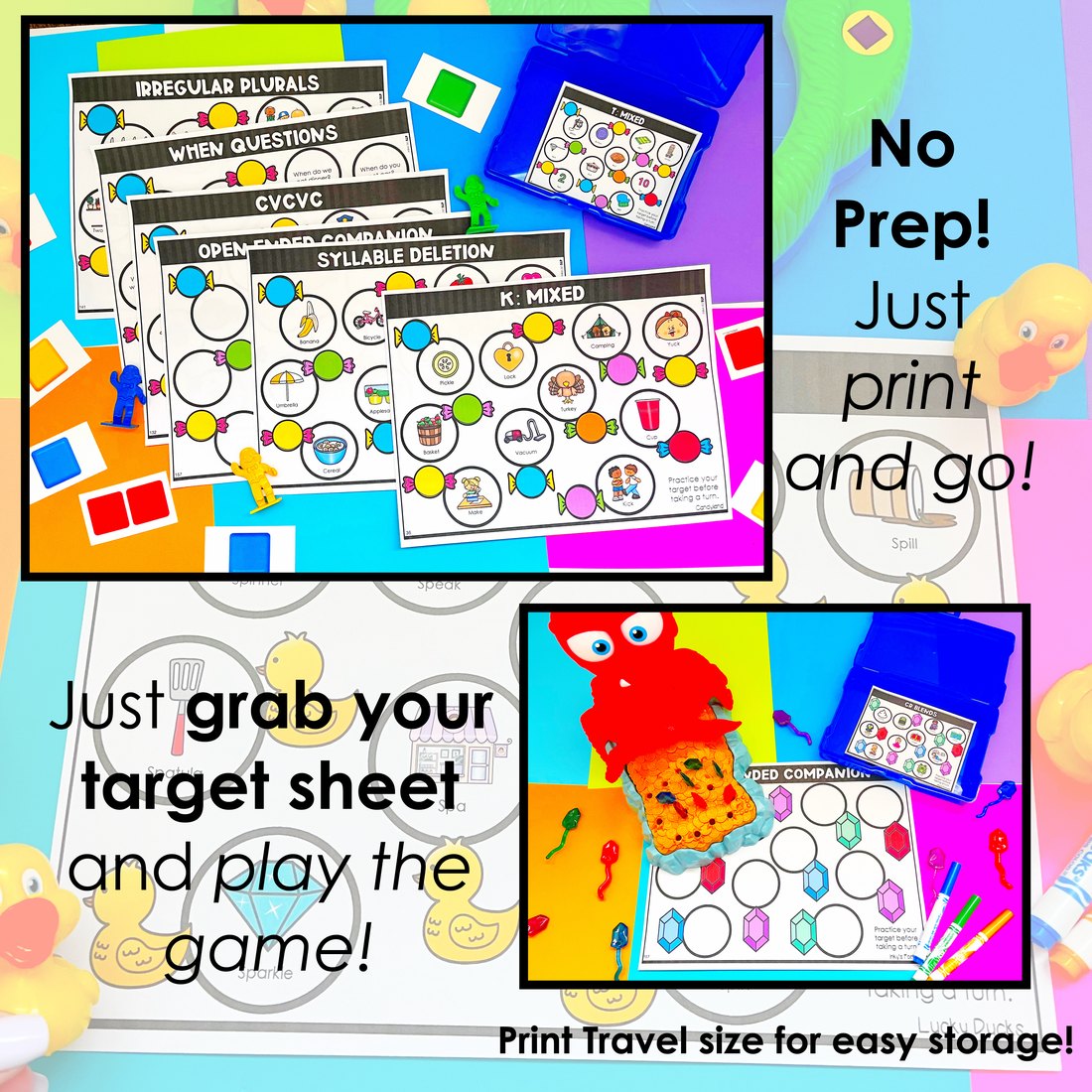 Game companion worksheets bundle 2.0 for speech therapy – image 2