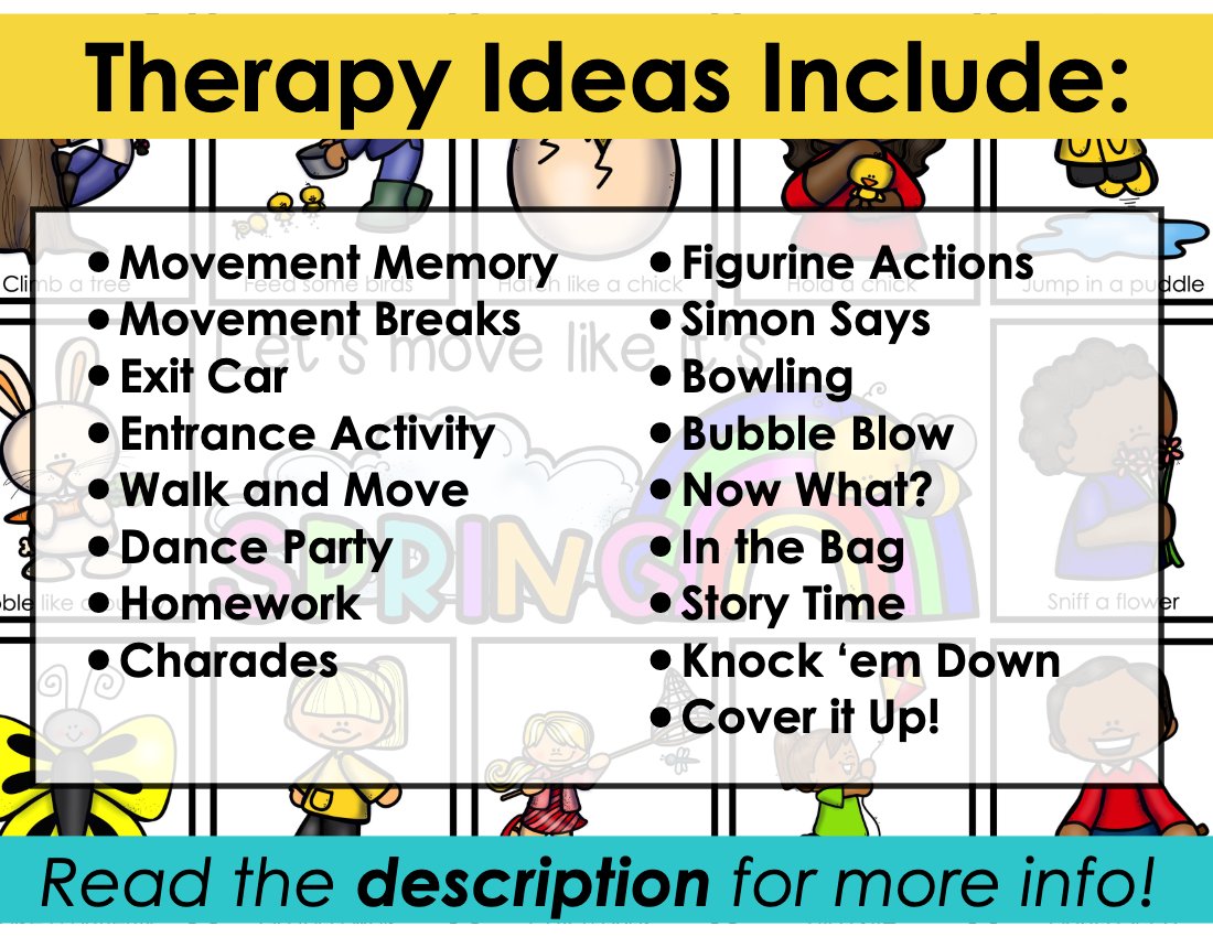 Birthday movement cards for speech therapy preview page 4