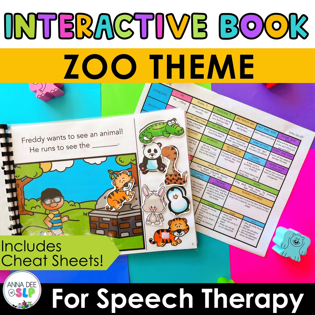 Zoo Interactive Book for speech therapy