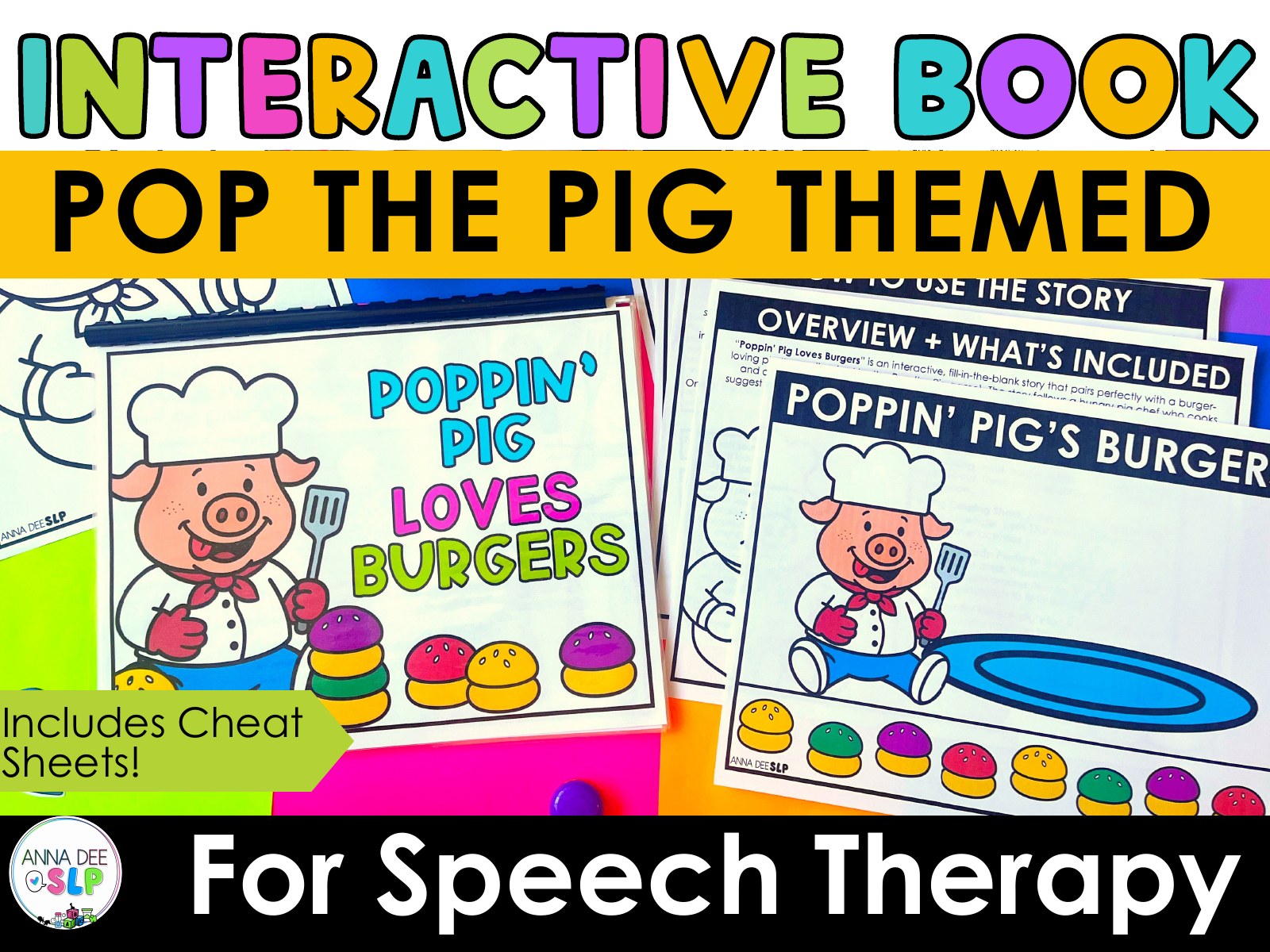 Pop the Pig Interactive Story for speech therapy preview page 1