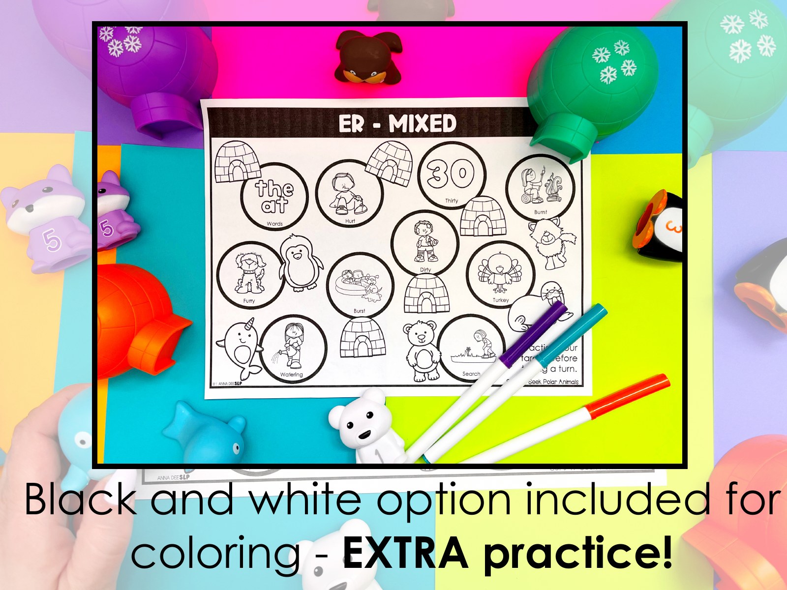 Polar Sort and Seek Toy Companion for speech therapy preview page 5