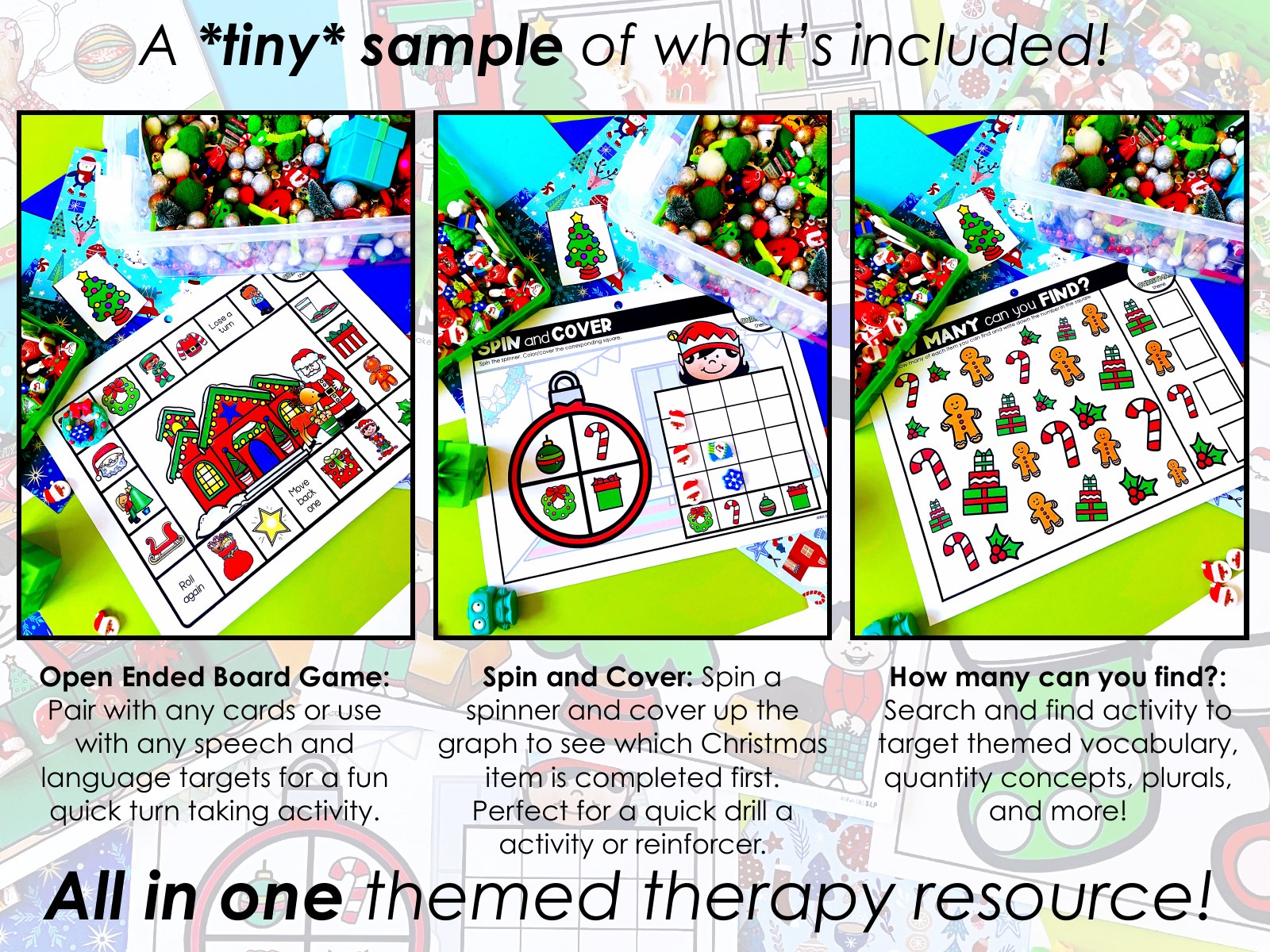 Christmas Activities and Worksheets for speech therapy preview page 7