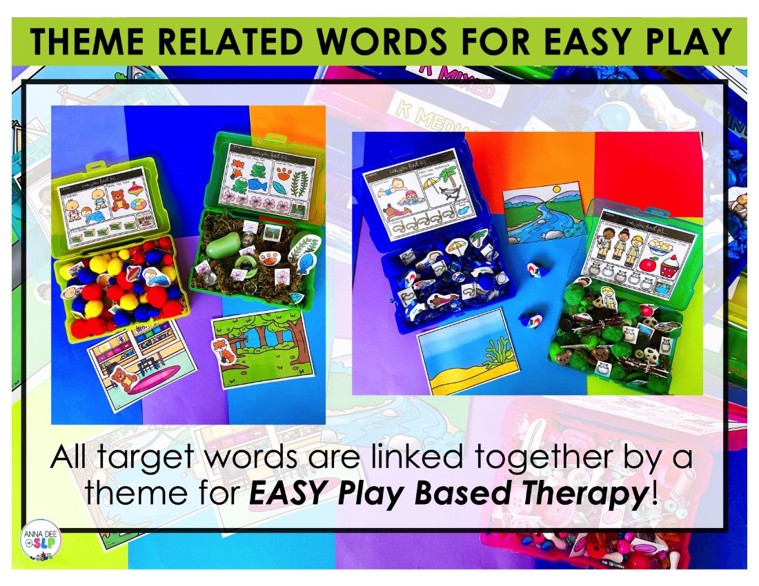 Early Sounds Articulation Sensory Bins for speech therapy preview page 2