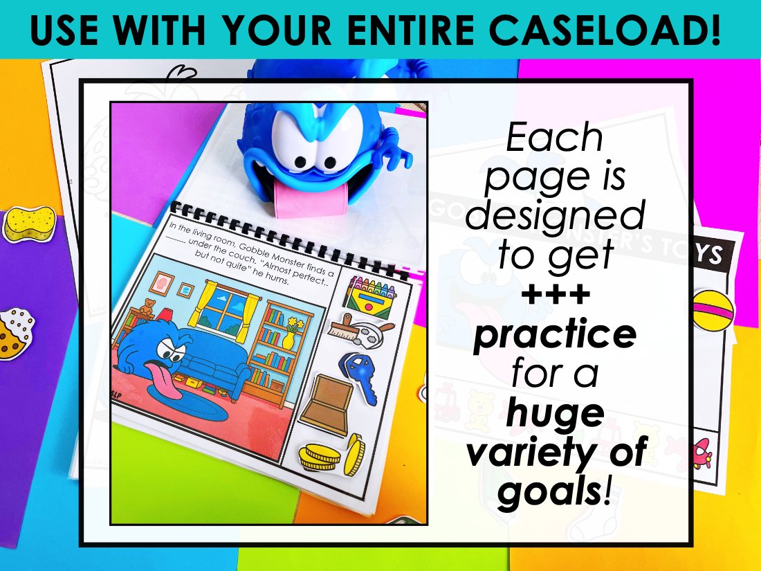 Gobble Monster Interactive Story for speech therapy preview page 3