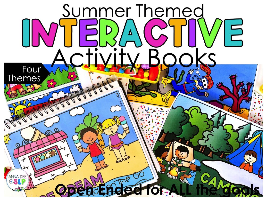 Summer Interactive Scenes and Games for speech therapy preview page 1