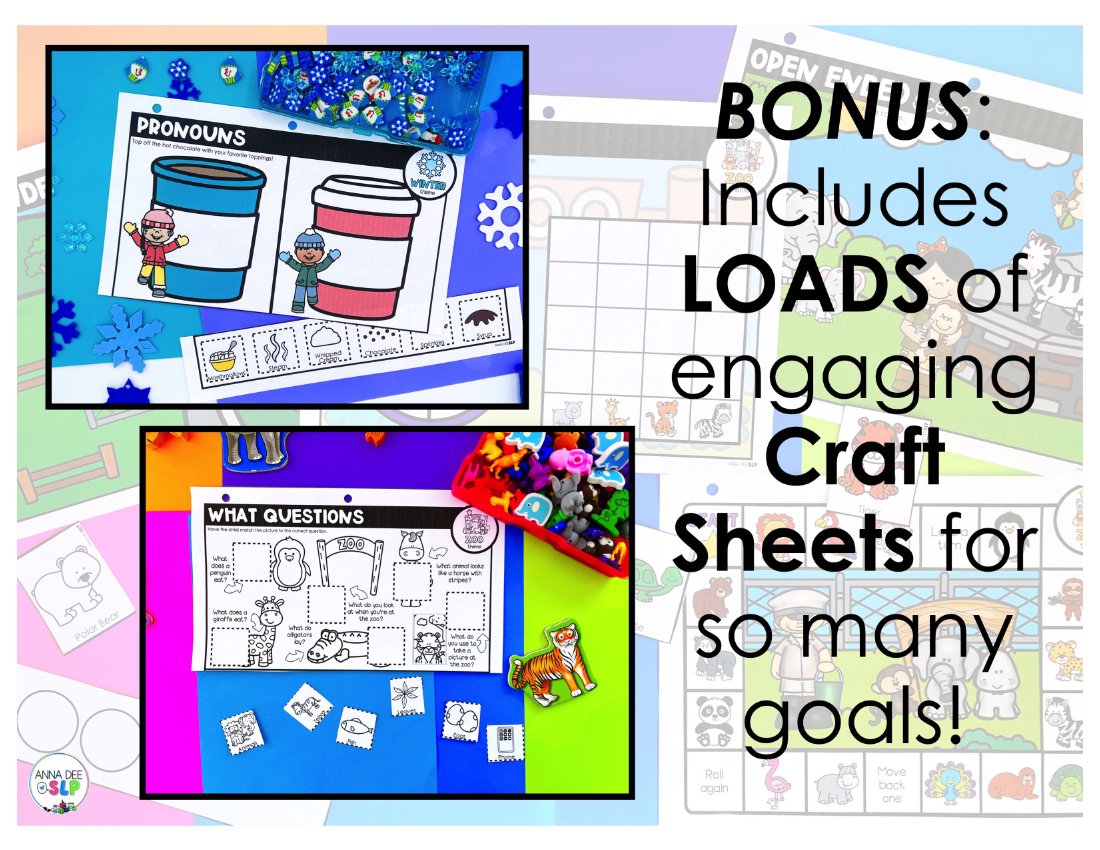Themed Activities and Worksheets Bundle for speech therapy preview page 5