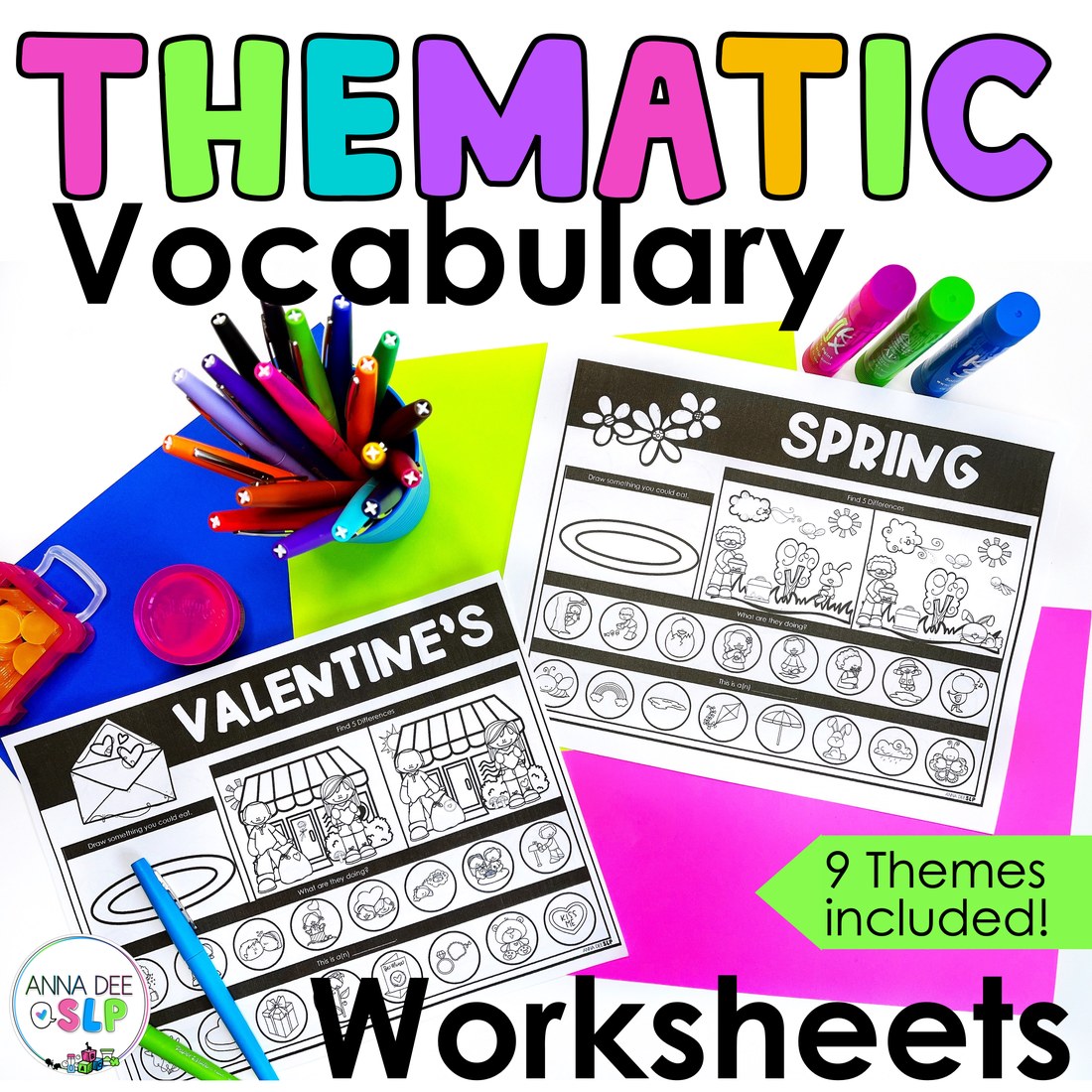 Seasonal Vocabulary Worksheets for speech therapy