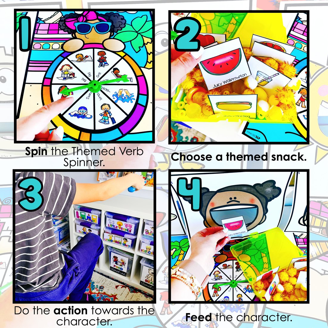 Summer Feed and Move Game for speech therapy – image 2