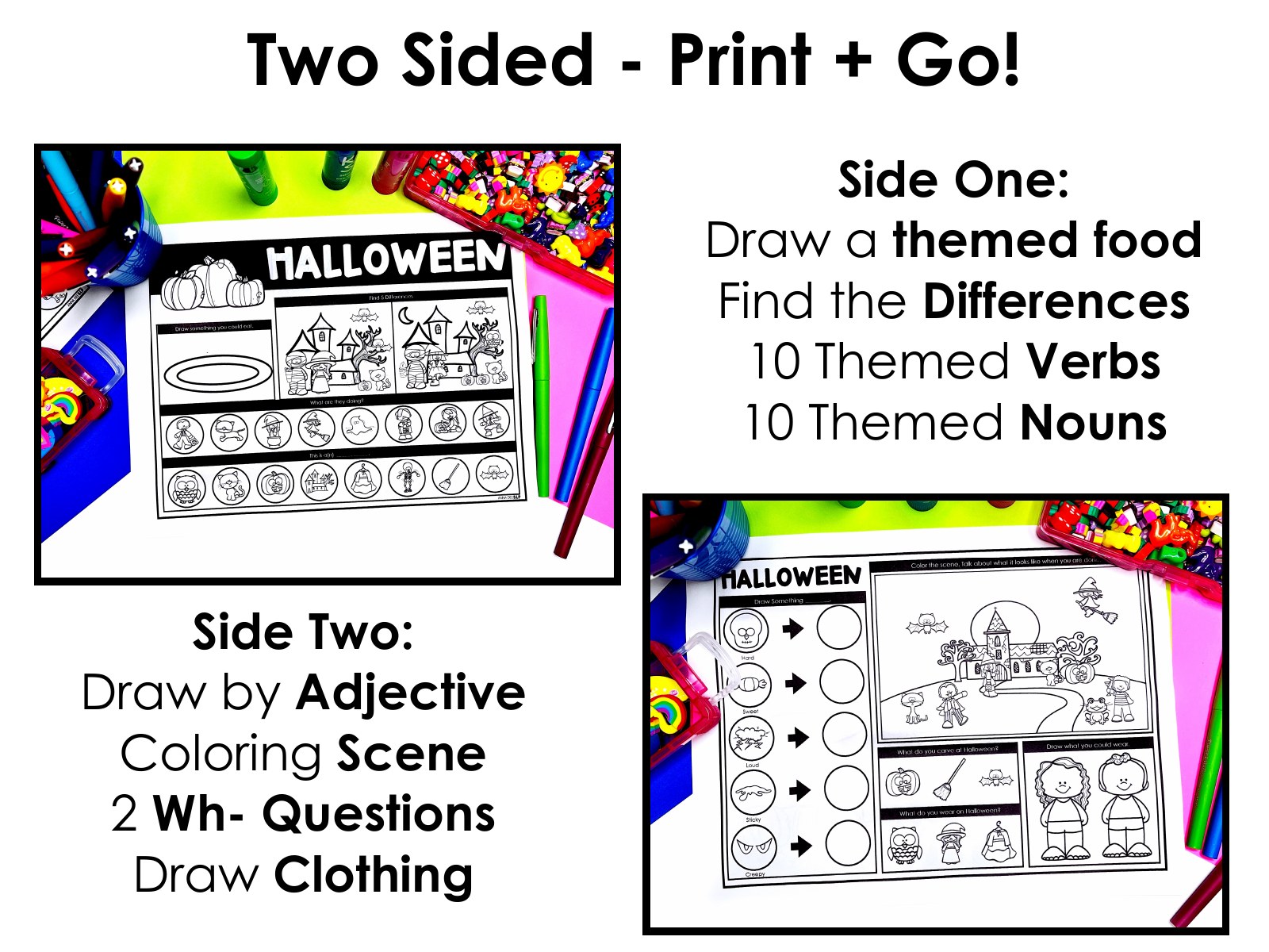 Seasonal Vocabulary Worksheets for speech therapy preview page 3