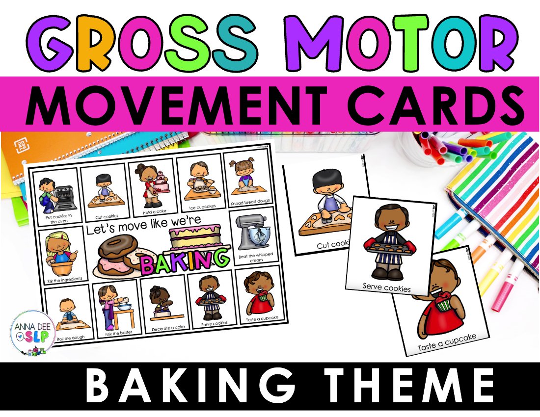 Baking movement cards for speech therapy preview page 1