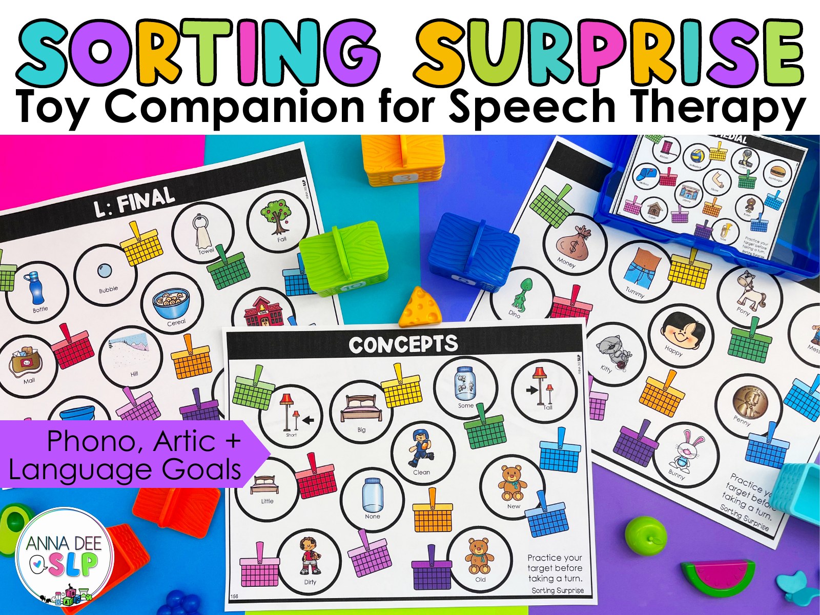 Sorting Surprise Picnic Basket Toy Companion for speech therapy preview page 1