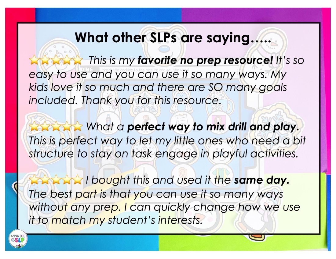 Winter say and play activity for speech therapy preview page 10
