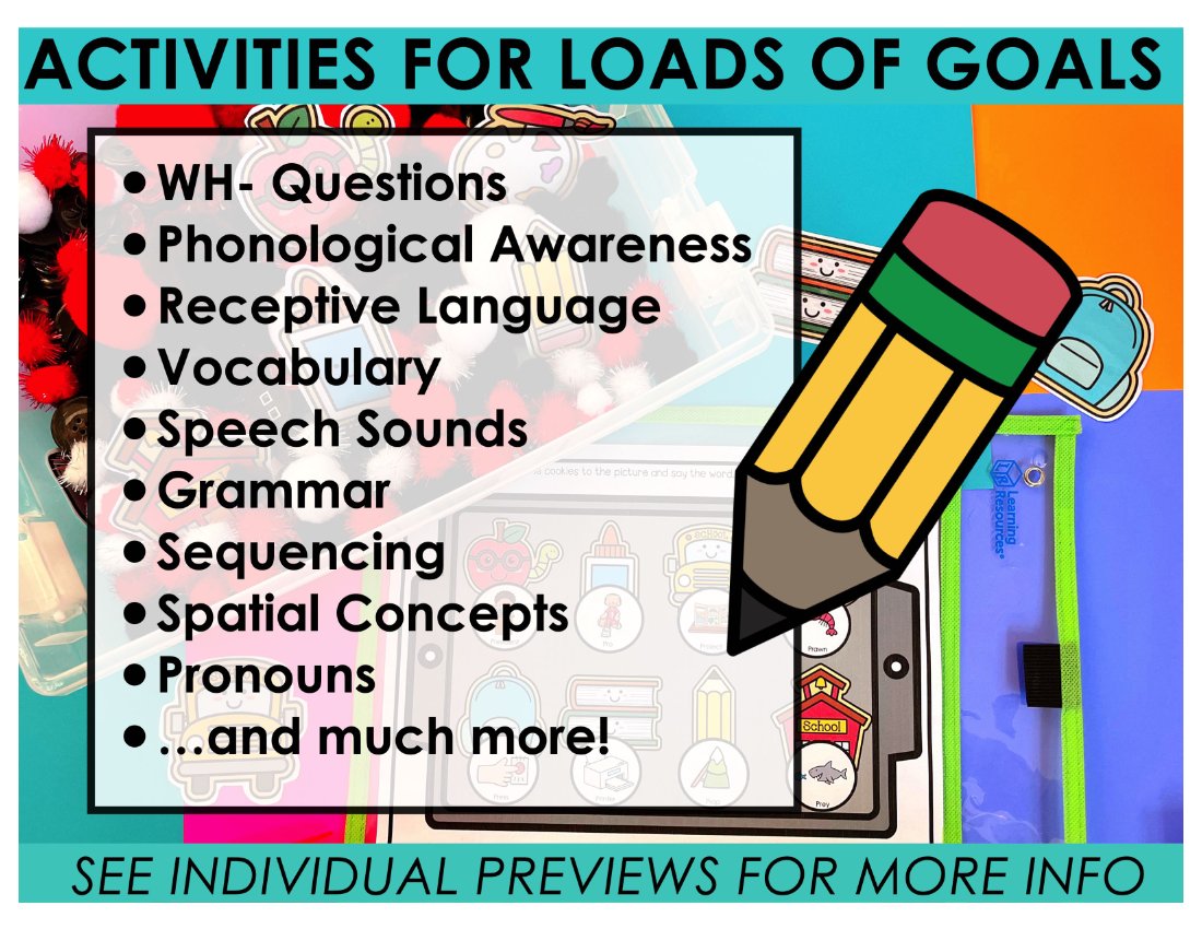Back to School Bundle for speech therapy preview page 7