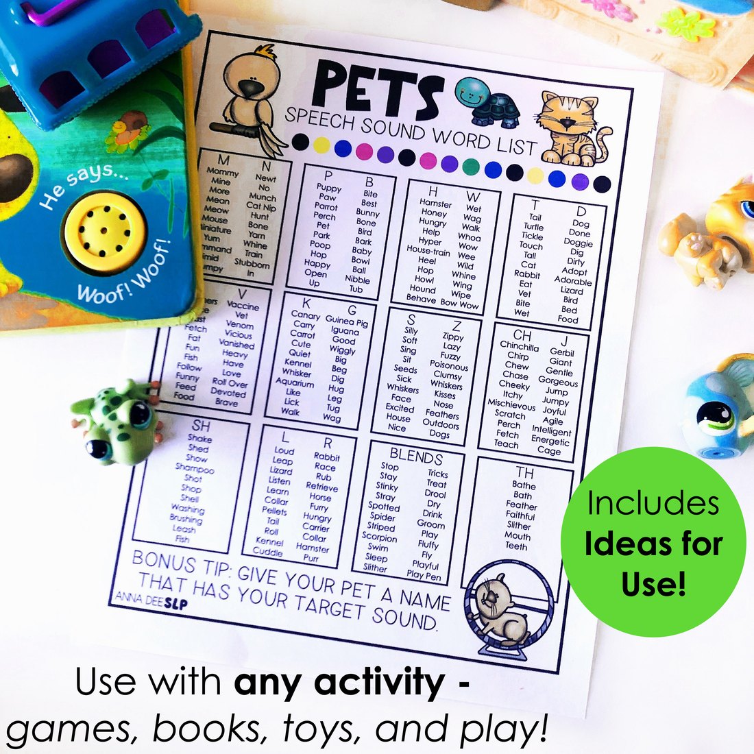 Themed Articulation Word Lists for speech therapy – image 4