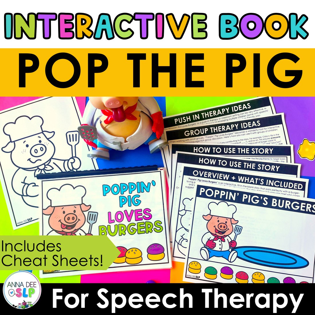 Pop the Pig Interactive Story for speech therapy