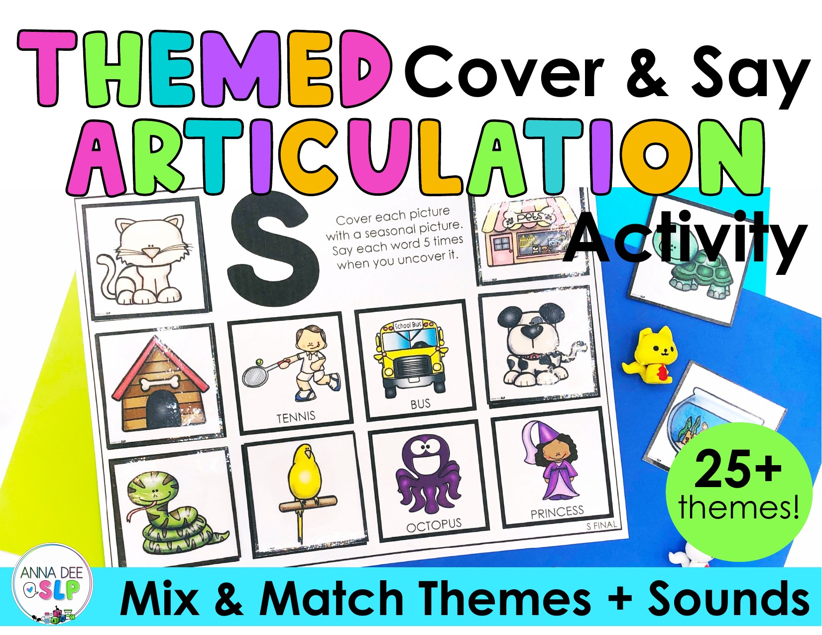 Year Round Articulation Activity for speech therapy preview page 1