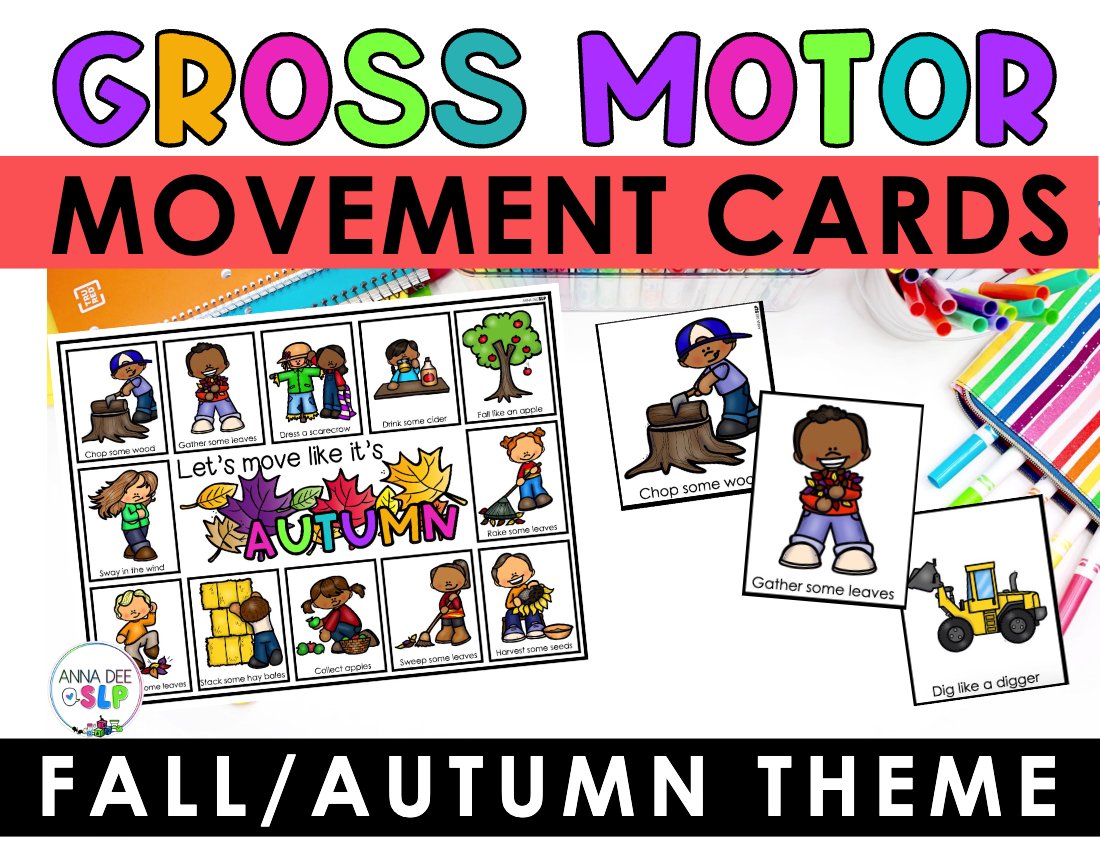 Fall movement cards for speech therapy preview page 1