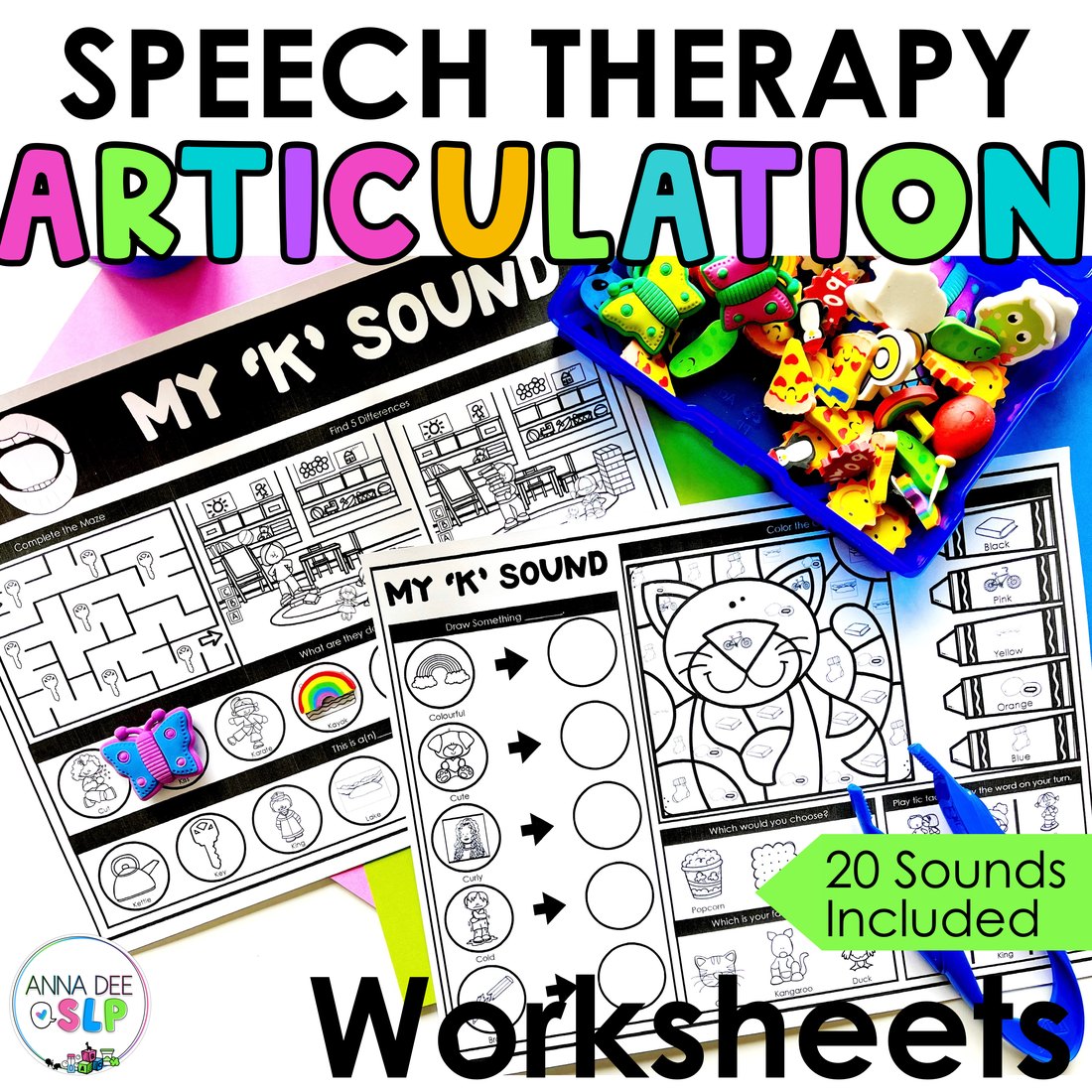 Articulation Worksheets for speech therapy