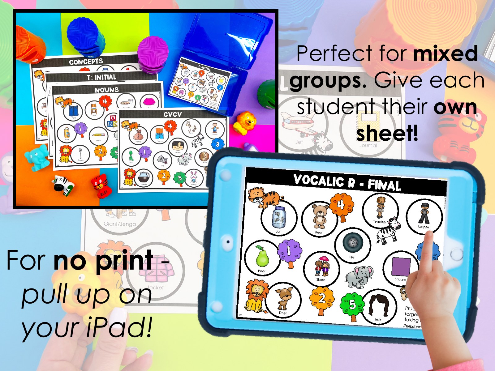 Peek A Boo Jungle Toy Companion for speech therapy preview page 3