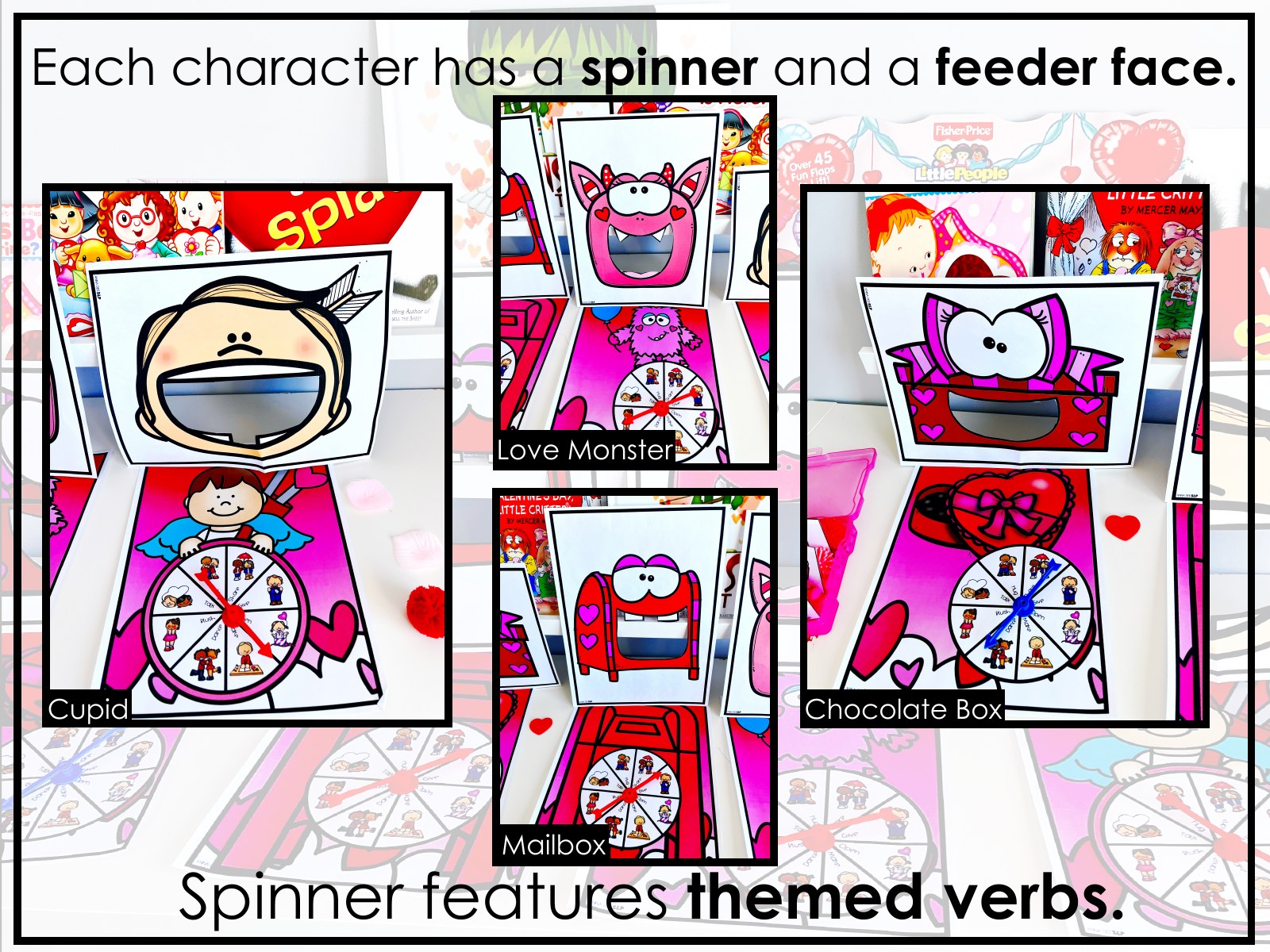 Valentine's Day Interactive Feeding Game for speech therapy preview page 5