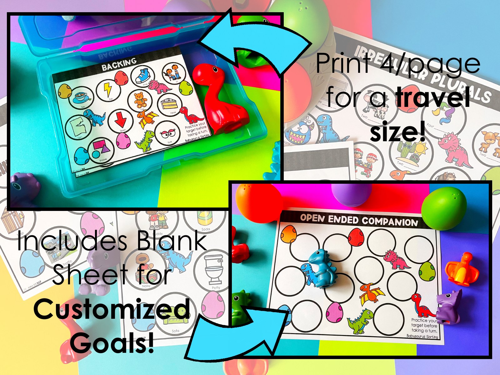 Babysaurs Sorting Toy Companion for speech therapy preview page 4
