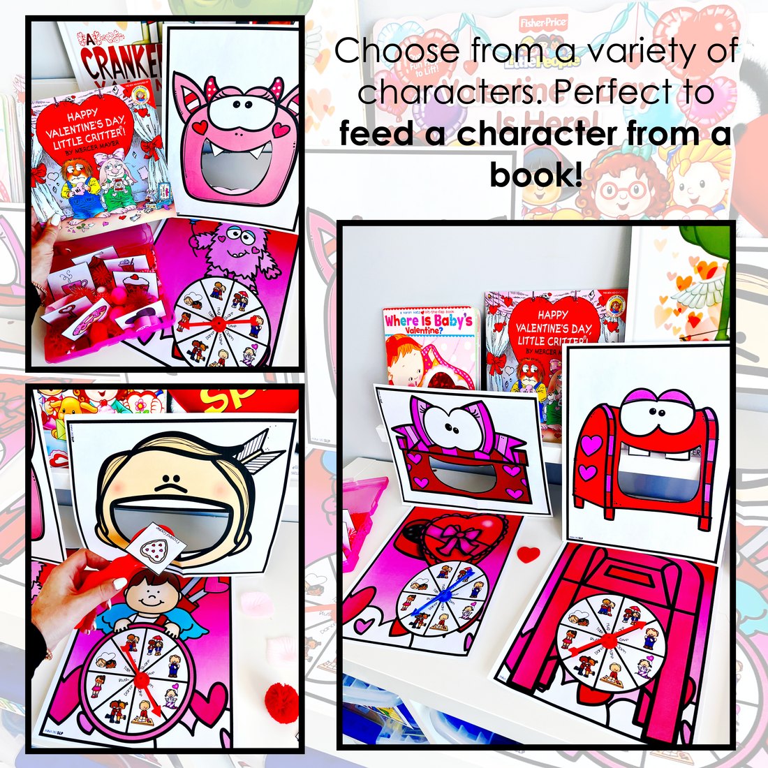 Valentine's Day Interactive Feeding Game for speech therapy – image 3