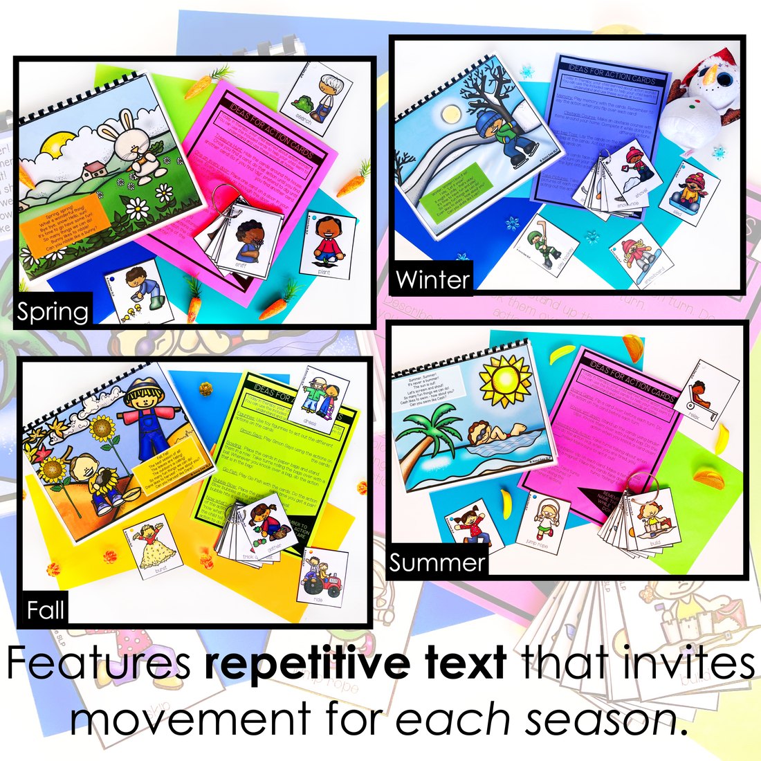 Repetitive Seasonal Books Bundle for speech therapy – image 3