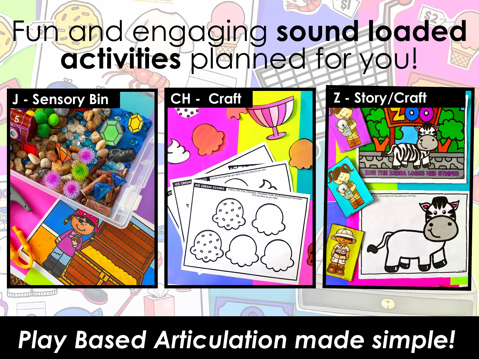 Play Based Articulation Activities Bundle for speech therapy preview page 4