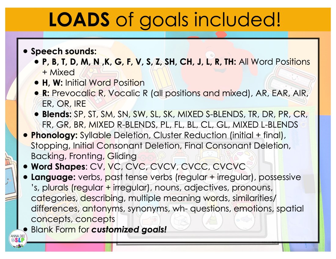 Back to School say and play activity for speech therapy preview page 7