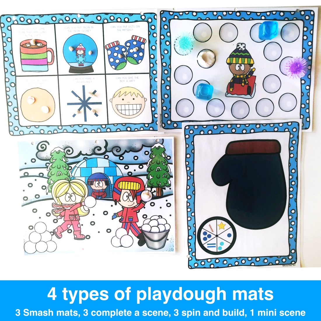 Winter Play Doh Activity for speech therapy – image 3